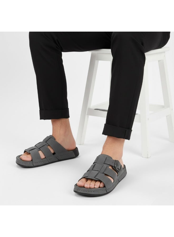 Stylish men's slippers with a modern and comfortable design – genuine leather and non-slip orthopedic sole, available in various sizes and colors. - Image 1